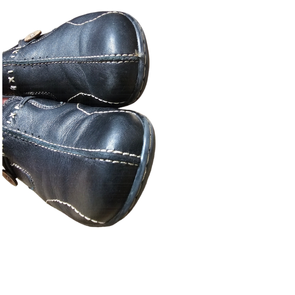 Clarks Unloop Black Slip On Shoe Size 8m Leather … - image 2